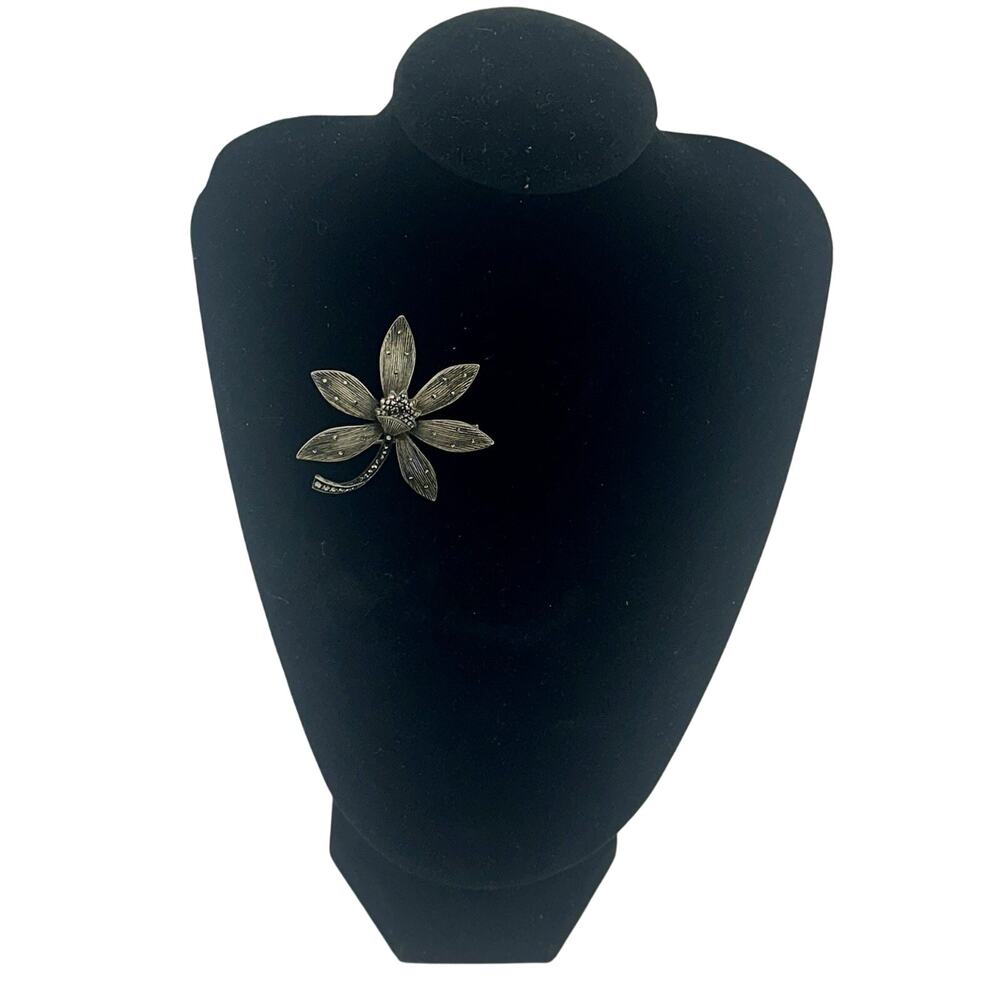 Theodore Fahrner Rare Sterling & Marcasite Pin Vintage Brooch Original Old 925 - Picture 2 of 9